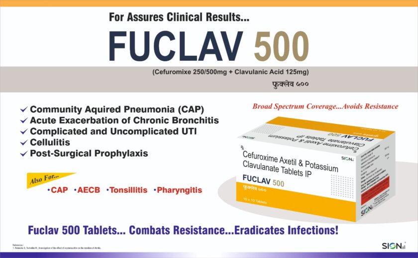 FUCLAV 500 Cefuromixe 250 mg + clavulanic acid 125mg