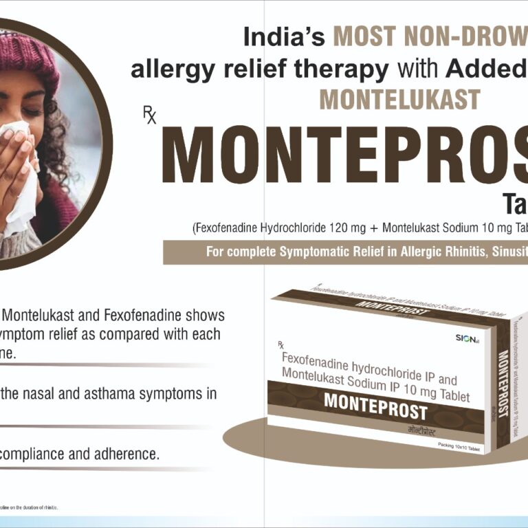 #MONTEPROST Fexofenadine hydrochloride 120mg + Montelukast sodium 10mg