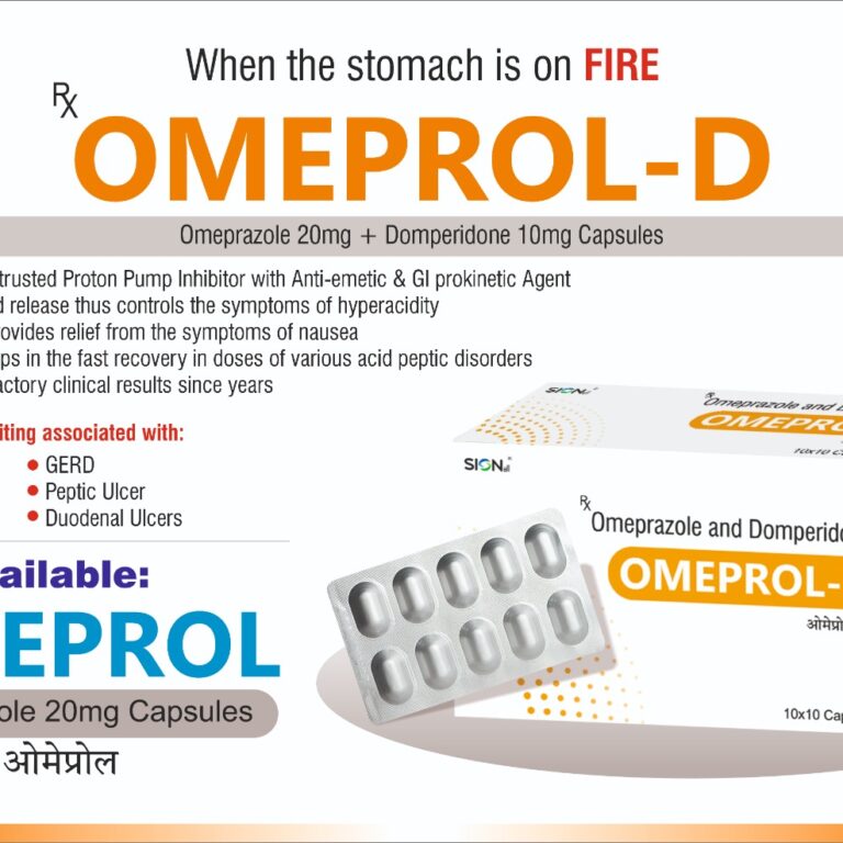 OMEPROL-D Omeprazole 20mg + Domperidone 10mg Capsules