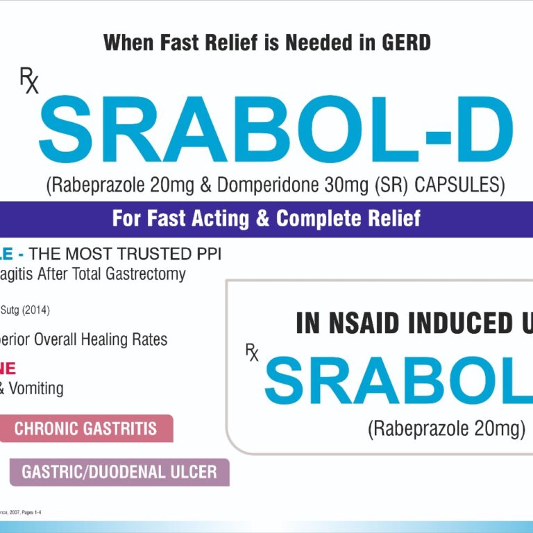 #SRABOL-D #SIONALL Rabeprazole 20mg & Domperidone 30mg
