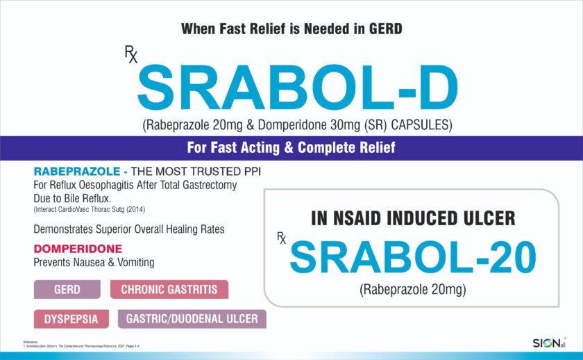 #SRABOL-D #SIONALL Rabeprazole 20mg & Domperidone 30mg